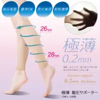 在飛比找momo購物網優惠-【日本Alphax】日本製 極薄彈性壓力小腿套 一雙(壓力腿