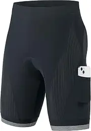 [BEROY] Cycling Shorts Men Padded Spin Biker Shorts Padding Compression Road Biking Tights with 3 Pockets