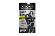 Nite Ize Knotbone Bungee Cord #9 w Carabiner Adjustable Upto 48'' Grey Black
