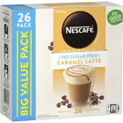 Nescafe Sugar Free Caramel Latte Sachets 26 Pack