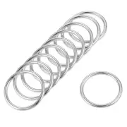 30mm Metal O Rings Non-Welded for Straps Bags Belts DIY Silver Tone 20Pack