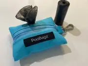 Dog Poo Bag Dispenser - Handmade -Aqua