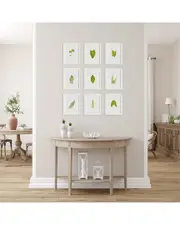 Napa Home & Garden Set of 9 Green Leaf Petite Prints