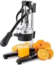Hand Press Juicer Machine, Manual Orange Juicer, Professional Citrus Juicer for Orange Juice Pom Lime Lemon Juice, Commercial Lemon Squeezer & Orange Crusher, Easy to Clean (Black)