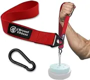J Bryant Arm Wrestling Training Strap Belt Hand Grip Arm Finger Forearm Exercise Equipment Strengthener and Power Trainer for Cable Machine and Free Weight Workout