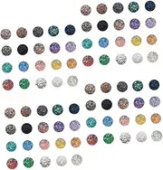 ARTSEWPLY 100Pcs Flat Back Resin Rhinestone DIY Jewelry Accessories for Bracelets Earrings and Necklaces Iridescent Craft Supplies for Handmade Projects