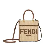 Fendi Sunshine Mini Tote Bag One size light brown