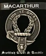 MacArthur Scottish Clan Crest Badge Pin Pewter