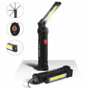 COB+LED Rechargeable Magnetic Torch Flexible Inspection Lamp Cordless Worklight