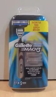 GILLETTE MACH 3 SET OF A RAZOR AND FIVE BLADES SEALED