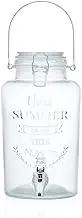 Lemon & Lime 3L Glass Drink Clip Lid Juice/Drink/Water Beverage Stand Dispenser