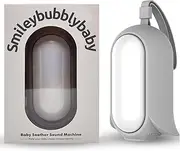 SMILEYBUBBLYBABY™ - Portable Baby White Noise Machine with 7 Soothing Natural Sounds |Soft-Glow Night Light Sleep Soother |Auto-Timer, USB Rechargeable, Suitable for Travel | Sleeping Aid (Grey)
