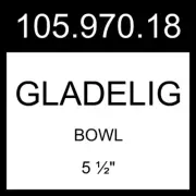 IKEA GLADELIG Bowl Dark Gray 5 ½" 105.970.18