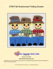 Scarecrows Folding Screen - Plastic Canvas Pattern or Kit