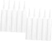 CLISPEED 10Pcs Reusable Empty Caulk Tubes for Sealants Compatible with Standard Caulking Tools Lightweight and Practical Design for DIY Projects and Repairs Leak Experience