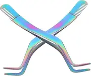 2Pcs Lash Tweezer Small Eyelash Applicator Tool for Easy False Lash Application Professional Eyelash Extension Accessory for Women Durable Convenient