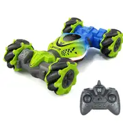 4WD 360 Degree Hand Gesture Sensing RC Stunt Car Off-Road Remote Control Twist Car Toy-Green