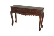 CT Seine Carved Solid Timber 2 Drawer Sofa Table