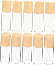 WEKADRIN 10Pcs Refillable Glass Roller Bottles Essential Oil Roll Bottles with Grain Cap Leakproof Design for Travel Daily Use for Perfume DIY Blends