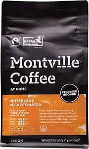 MONTVILLE COFFEE Hinterland Blend Espresso Ground Decaf Coffee, 250 g