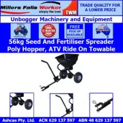 Millers Falls TWM 56kg (60L) Tow Behind Rotary Seed and Fertiliser Spreader