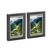 Nicola Spring Photo Frames with 4" x 6" Mount - 5" x 7" - Black - Pack of 2