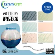 Amaco Potters Choice FLUX Glazes 473ml Non-Toxic, Ceramic, Pottery, Paint