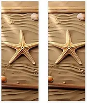 Hand Towels for Bathroom,Gym Towels for Working Out,Sports Towel,Beach Seashell Starfish Wood,2-Pc