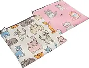 LALAFINA 2pcs Sanitary Napkin Storage Bag Menstrual Pad Bag with Zipper for Women and Girls Sanitary Pads Pouch Period Pad Bag Portable Period Bag Multifunction Polyester Student Container