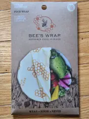 Bee's Wrap Plant Based Food Wrap Reusable 3 Pack Honeycomb Pattern S,M,L Vegan