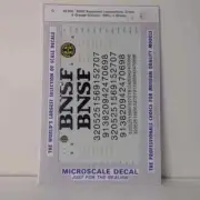 Microscale O Scale Decals: BNSF Repainted Locomotives, Green & Orange Scheme ...