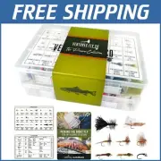 Premium Hand-Tied Fly Fishing Set with 2 Boxes & 48 Patterns - Easy Access