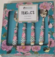 Maxwell & Williams Teas & C's Teaspoons. Silk Road. New set of 4