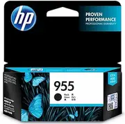 HP 955 Genuine Original Black Ink Printer Cartridge works with HP OfficeJet 7000, 8000 Series - L0S60AA