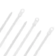NavePoint 12 Inch Nylon White Cable Ties 120 Lbs 100 Pack