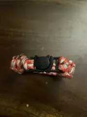 Paracord Kitten Collar Red & White