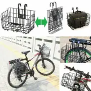 Foldable Bicycle Grocery Basket Bike Collapsible Front Rear Bar Storage Holder