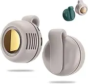 Portable Silent Mini Bladeless Electric Fan, 2025 New Small Clip Fan, Mini Whirlwind Fan for Waist Clip Fan, with Adjustable 3-Speed, for Outdoor Travel Office (Beige * 1)