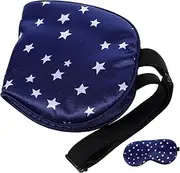 Healeved Cute Sleep Mask for Travel Portable Eye Sleep Mask with Elastic Strap Breathable Design for Long Flights