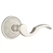 Emtek Cortina Door Lever Privacy Set Lancaster Rosette Satin Nickel