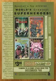 1999 Ultimate Sports Baseball Comics Print Ad/Poster Cosmic Slam Super Sluggers