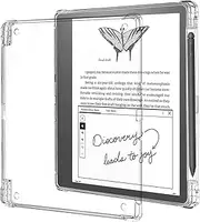 WALNEW Clear Case for 10.2 Inch Kindle Scribe 2024/2022 Released with Pen Holder, Slim Soft Transparent TPU Cover with Enhanced Corners for 10.2” Kindle Scribe(Model No. C4A6T4)