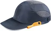 [Generic] Baseball Bump Caps, Baseball Cap Soft Adjustable Strap, Baseball Breathable Cap, Adjustable Sports Cap for Men and Women (Black$Blue)