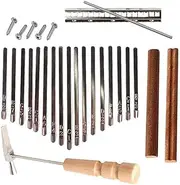 17 Keys Kalimba DIY Keys&Bridge&Tuning Hammer Kit Thumb Piano Accessories