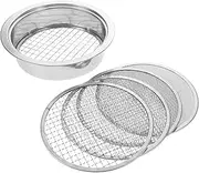 MOBUTOFU 1 Set Stainless Steel Garden Soil Sieve Durable Fine Mesh Strainer for Efficient Sifting of Soil Rocks and Debris Removable Mesh Design for Easy Cleaning and Gardening Use