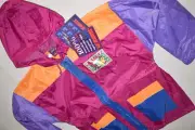 Jeantex Regen Jacke Rain Jacket Nylon Glanz Shiny PVC Vintage Deadstock 152 NEU