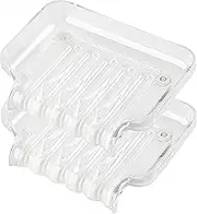 Nepfaivy Soap Bar Holder for Shower - Self Draining Soap Dishes for Bathroom, Plastic Soap Container Box, Waterfall Cute Soap Savers Tray for Kitchen Sink with Suction Cups, 2 Packs, Clear