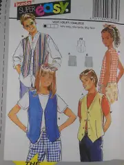 BURDA EASY Pattern 3285 vests UNCUT Factory folded