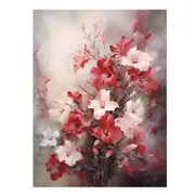 White Red Flower Canvas Print