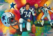 Bob Lilly Limited Edition Autographed/Signed Giclees Dallas Cowboys